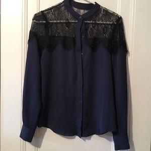Black lace blouse